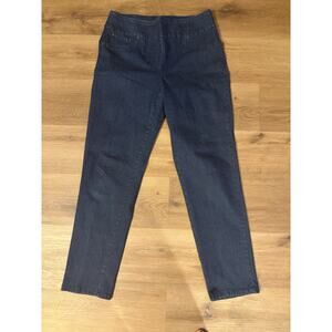 Ruby Rd Pull On Stretch Jeans Women’s Size 10 Dark Wash Elastic Waist Denim